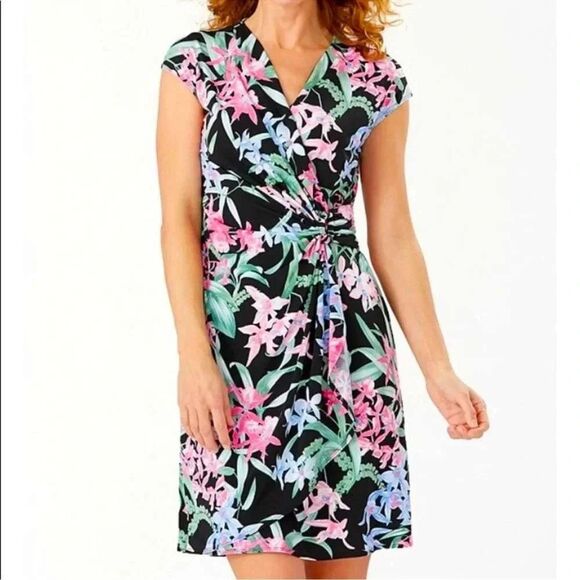 Tommy Bahama Dresses & Skirts - Tommy Bahama Women's Orchid Isle Faux Wrap Dress Tropical Classic Vacation Large